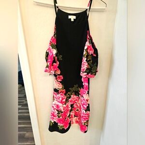 Floral Black and Pink Dress